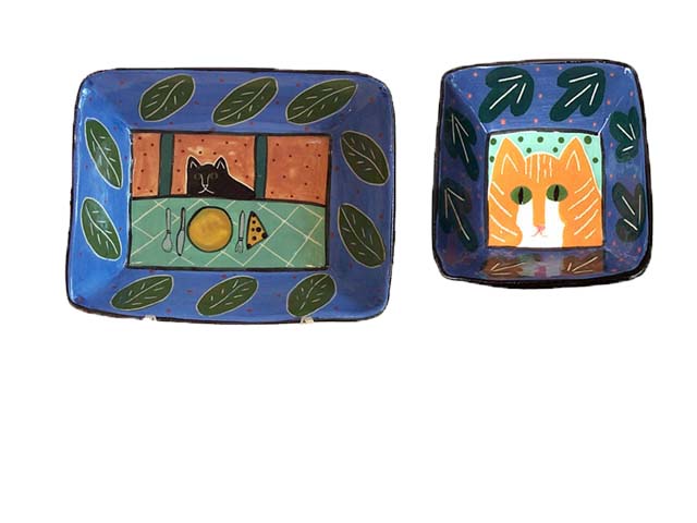 Square Cat Dishes